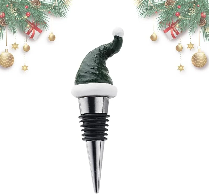 Marke: Generic Weihnachtsmütze Weinstopfen, Weihnachtsmütze Weinstopper Festlicher Kork — Wein und Festtafel