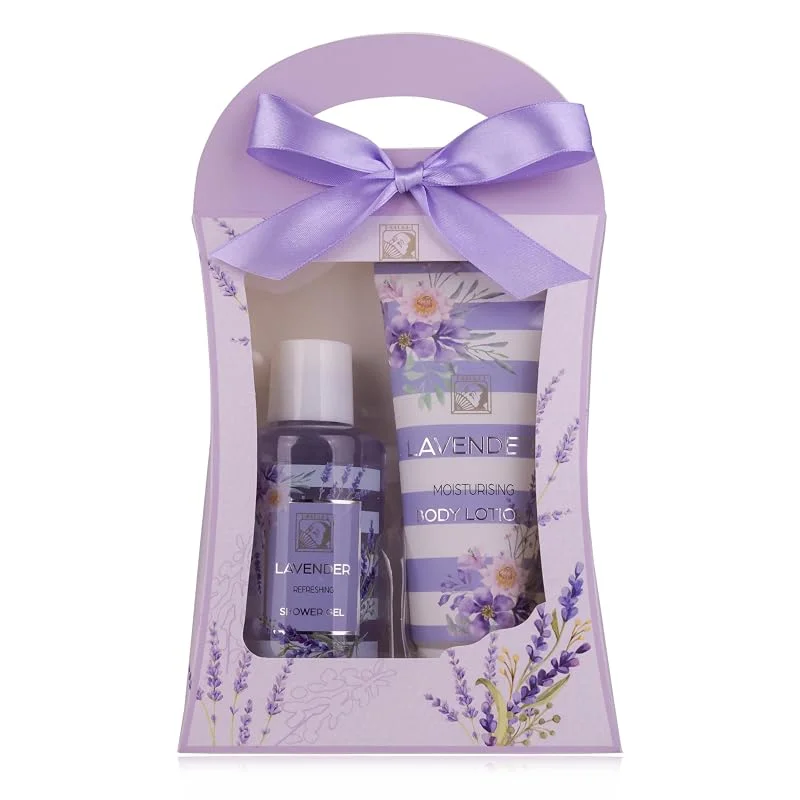 Besuche den accentra-Store Accentra – Duschset Frauen Geschenkset LAVENDEL in schöner Geschenkbox – 2-teiliges Pflegeset mit Duschgel und Bodylotion – Wellness Geschenk Set zum Geburtstag, Valentinstag & Weihnachten — Hautpflege