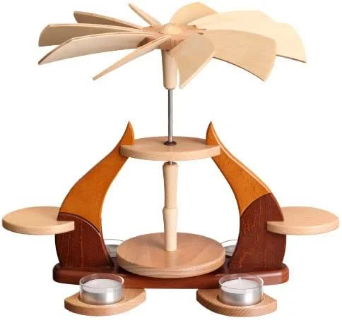 Besuche den Rudolphs Schatzkiste-Store Rudolphs Schatzkiste Designpyramide ohne Bestückung mit Teelichter HxLxB 28x34x27cm NEU Pyramide Minipyramide Holzpyramide Seiffen Erzgebirge Weihnachten Wärmespiel Lichter Figur Holz Flügel Ke — Weihnachtsdeko