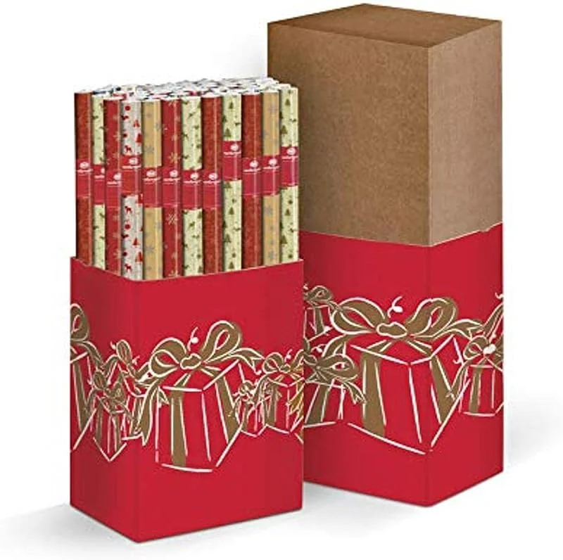 Marke: Shopper Geschenkpapier Rolle Weihnachten - 2 Stück x 0, 70 m - verschiedene Farben — Geschenkverpackung