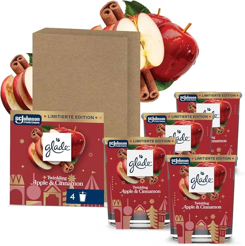Besuche den Glade-Store Glade Duftkerzen im Glas 6er-Pack, Mit ätherischen Ölen, 6 Stück — Kerzenlicht Abendessen
