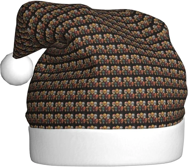 Marke: Tamiger Weihnachtsmützen mit Totenkopf-Motiv, saisonal, festlich — Weihnachtsmode