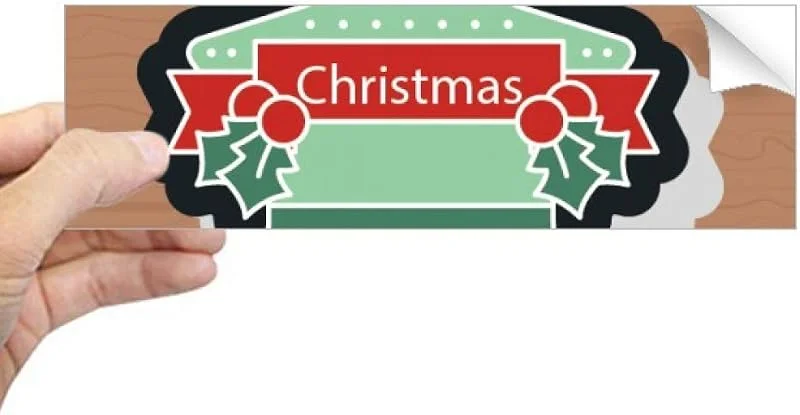 Marke: DIYthinker DIYthinker Weihnachten Stern Weihnachten Cartoon Icon Rechteck Bumper Aufkleber Notebook Fenster Aufkleber — Weihnachtsdeko