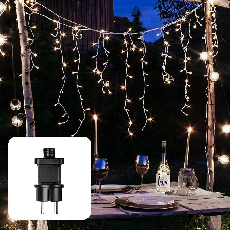 Besuche den hellum-Store hellum LED Eislichtvorhang außen warmweiß mit Trafo, 4, 0 x 0, 67 m, 180 LED — Weihnachtsbeleuchtung