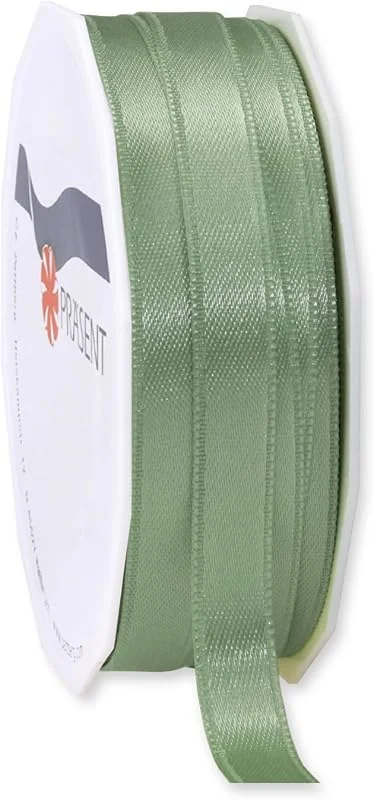 Besuche den PRÄSENT-Store PRÄSENT C.E. Pattberg Satin altgrün, 25 m Satinband zum Einpacken von Geschenken, 10 mm Breite, Geschenkband zum Dekorieren & Basteln, Dekoband, Anlass — Geschenkverpackung