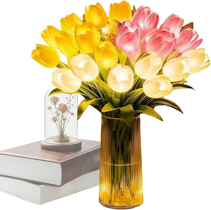 Marke: Fravsiu Blumen-Tischlampe Romantische Dekorative Dekoration — Kerzenlicht Abendessen