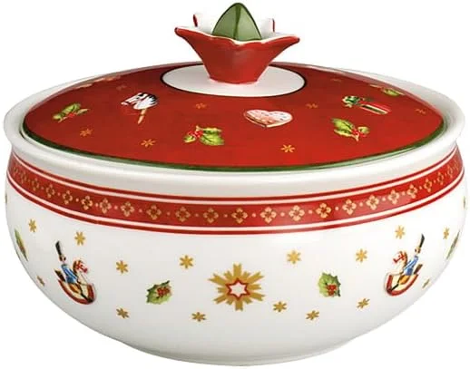Villeroy & Boch - Toy's Delight Zuckerdose mit Deckel 13, 5 cm Rot und Weiß — Advent und Tisch