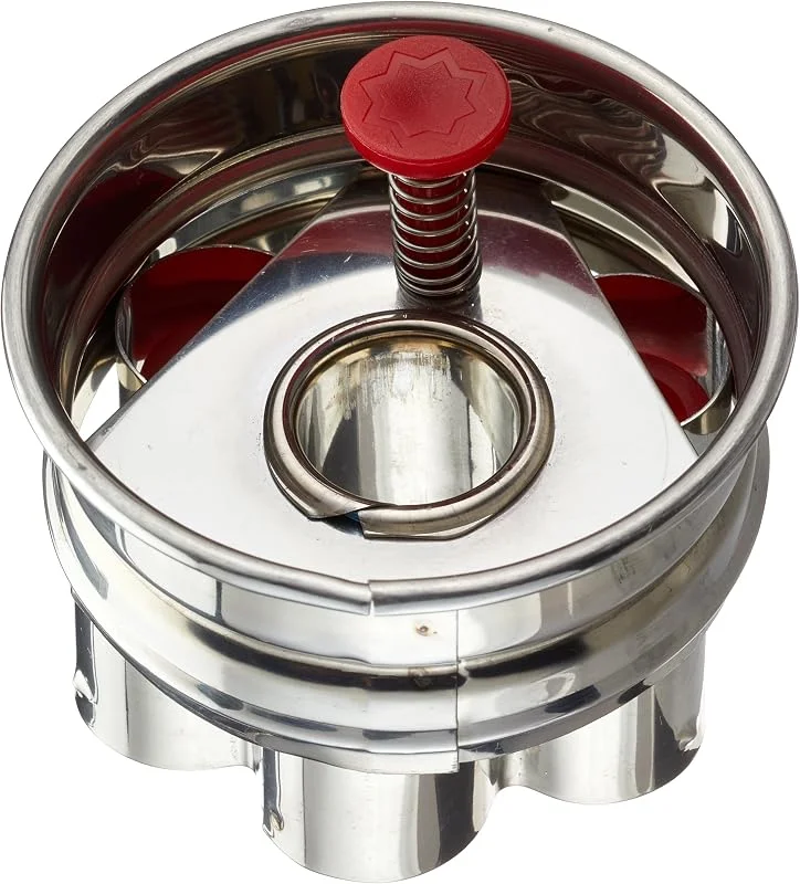 Besuche den Städter-Store Städter 966308 Ausstecher mit Auswerfer Rosette, Edelstahl, Silber, rot, 4, 8 x 4, 8 x 4, 8 cm — Weihnachtskueche