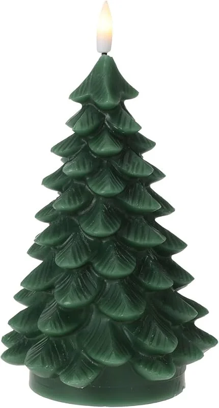 Besuche den Spetebo-Store LED Motiv Wachskerze grün 19 cm Tannenbaum — Weihnachtsbeleuchtung