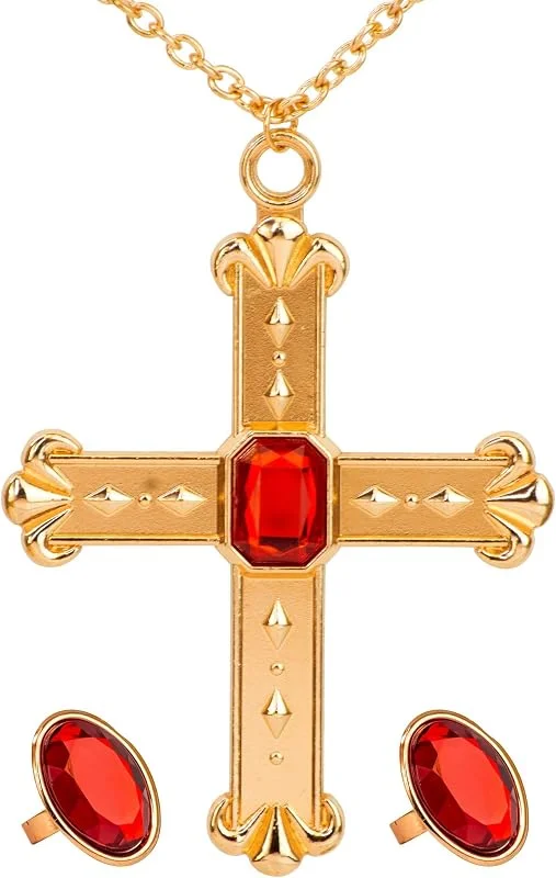 Besuche den W WIDMANN MILANO Party Fashion-Store W WIDMANN MILANO Party Fashion - Kardinal Schmuckset mit Kreuz — Weihnachtsmode