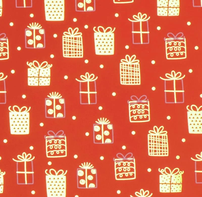 Marke: Star STAR Geschenkpapier 70cm x 2m Rolle mit Weihnachtsmotiv Geschenke rot metallic — Geschenkverpackung