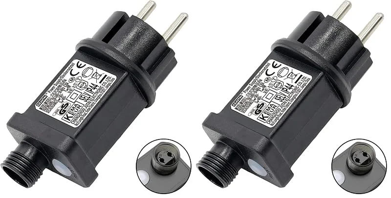 Marke: Cozymeow Cozymeow 31V 6W AC Netzteil Lichterkette 8 Modi Stecker mit Timer (Packung mit 2) — Weihnachtsbeleuchtung