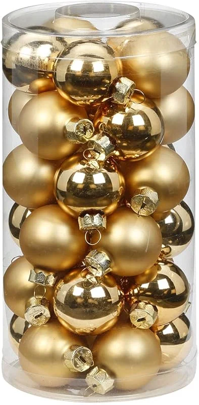 Marke: MAGIC MAGIC Weihnachtskugeln Glas 4cm, 30 Stück Christbaumkugeln Deko Weihnachten Farbe: Brokat Gold — Weihnachtsdeko