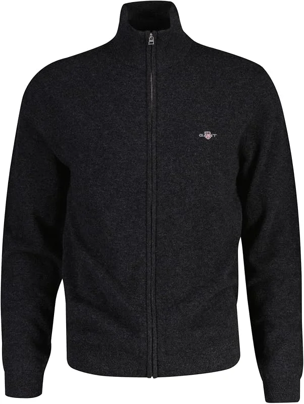 Gant Herren Extrafine Lambswool Zip Cardigan Strickjacke — Weihnachtsmode
