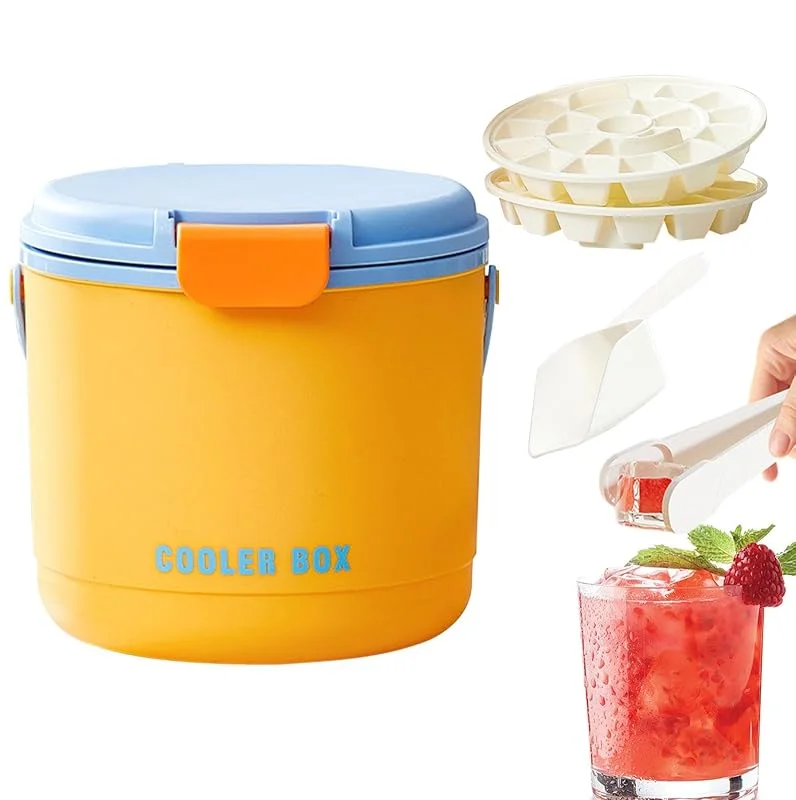 Marke: Generisch Isolierter Eiseimer, Eiskübel – Dreifach isolierter Weinkühler mit Deckel, Hält eine längere Getränkewanne, kälter für Picknick, Outdoor, Camping, Grillen — Wein und Festtafel