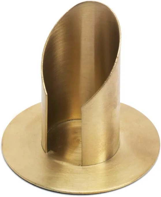 Besuche den NKlaus-Store NKlaus Kerzenhalter aus Messing für Kommunionkerzen, 8 cm hoch — Kerzenlicht Abendessen