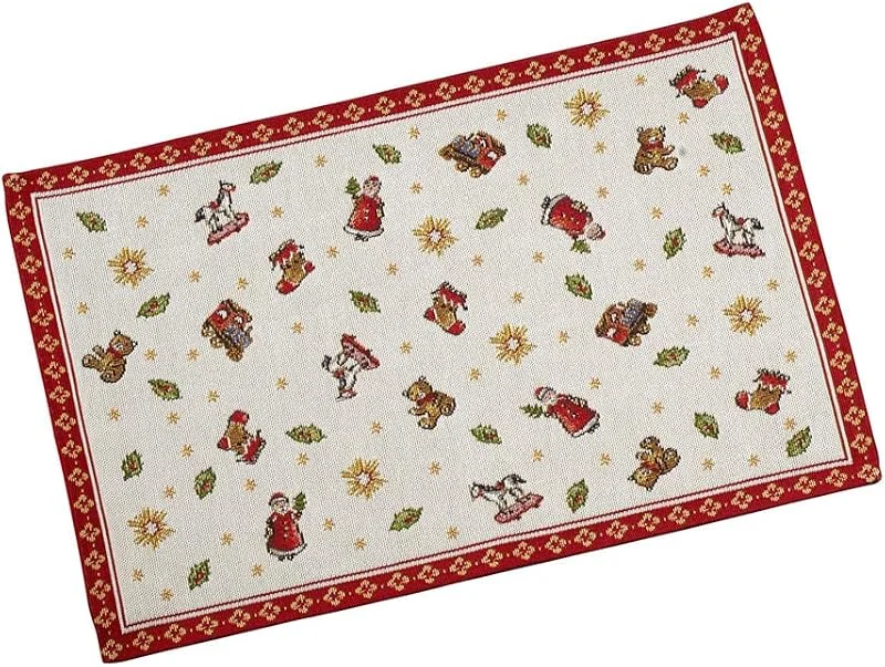 Villeroy & Boch – Toy's Delight Platzset Rot und Weiß, Waschmaschinengeeignet, Weihnachtsdeko, Gobelin Tischset, Platzdeckchen Weihnachten, Weihnachtsdekoration, Baumwolle, Polyester — Küche & Haushalt