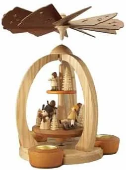 Besuche den Rudolphs Schatzkiste-Store Rudolphs Schatzkiste Tischpyramide Winterkinder mit Schneemann Höhe 28cm NEU Holzpyramide Tischdekoration Dekoration Weihnachten Wärmespiel Lichter Figur Edelholz Seiffen Erzgebirge Holz Flügel — Weihnachtsdeko