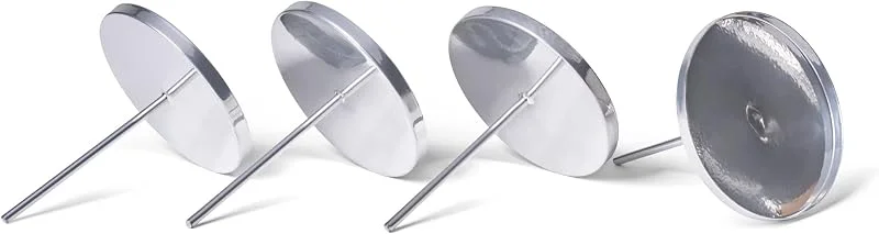Besuche den Novaliv-Store Novaliv 4X Kerzenpick flach 9cm Silber Weihnachtskranz Kerzenständer Adventskranzdeko Kerzenhalter Adventskranz Adventskerzenhalter Kerzenteller zum Stecken rund Kerzenpin Kerzentülle Metall — Kerzenlicht Abendessen