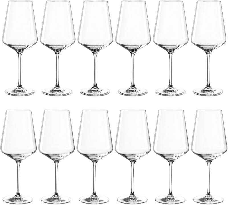 Marke: LEONARDO HOME LEONARDO HOME Puccini Weingläser, 12er Set, spülmaschinenfest, 6 Rotwein-Gläser 750 ml, 6 Weißwein-Gläser 560 ml, Wein-Kelch mit gezogenem Stiel — Wein und Festtafel