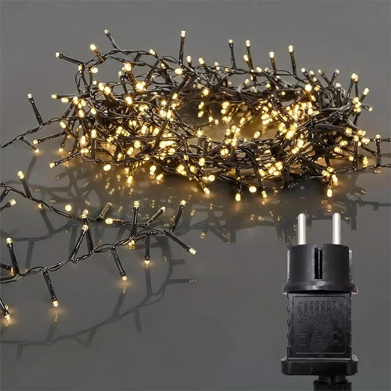 Marke: LEDs24.com Lichterkette außen 7 m 100 LEDs Timer 8 Funktionen warmweiß — Weihnachtsbeleuchtung