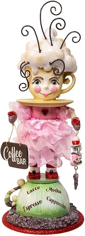 Marke: Hollywood Nutcrackers Kurt Adler Hollywood Nutcrackers Coffee Girl Nussknacker, 30, 5 cm — Weihnachtsdeko