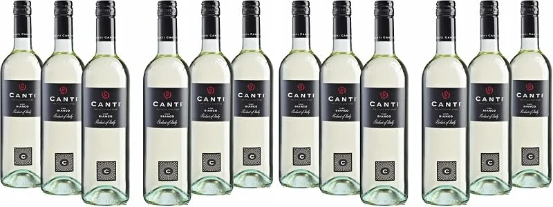 Besuche den CANTI-Store Canti - Italienischer weißer trockener Wein, mischung aus ausgewählten Trauben, fruchtiger Geschmack und frische Noten von tropischen Früchten, 6x750 ml (Packung mit 2) — Wein und Festtafel
