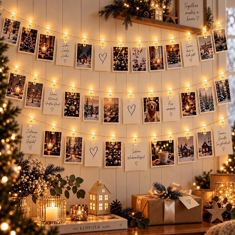 Marke: ALEGRE ALEGRE® LED Foto Lichterkette mit Klammern, 10M 100 LED Lichterkette Fotos — Weihnachtsbeleuchtung