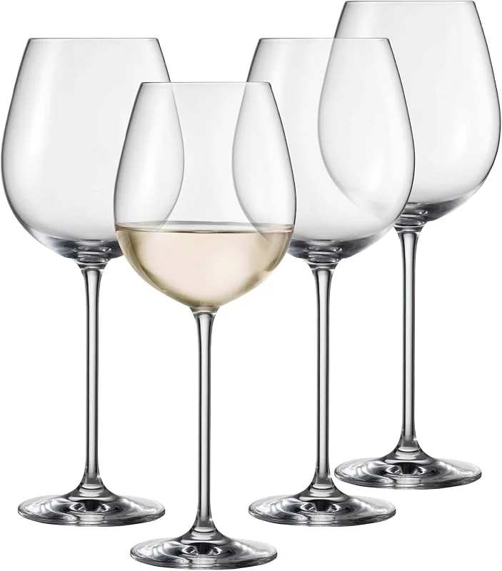 Besuche den Schott Zwiesel-Store Schott Zwiesel Weißweingläser Vinos 4er Set aus maschinengeblasenem Glas hergestellt, Höhe: 23, 6 cm, Durchmesser: 9, 1 cm, 130012, Farblos — Wein und Festtafel