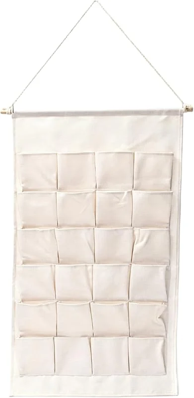 Marke: Tsawntd Beige 24 Taschen Leerer Adventskalender DIY Weihnachts-Countdown Wiederverwendbarer Adventskalender Hängende Stoffdekoration Aufbewahrungstasche Beige — Advent und Tisch