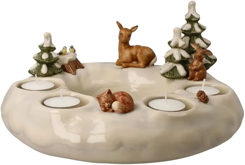 Marke: Goebel Goebel Teelichthalter Adventskranz Winterwald - Winterwald Weihnachten — Advent und Tisch