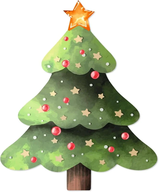 Besuche den Logbuch-Verlag-Store Logbuch-Verlag 200 Weihnachtsbaum Sticker 5 cm Rolle Premium Aufkleber grün gold rund selbstklebend hohe Qualität Made in Germany — Geschenkverpackung