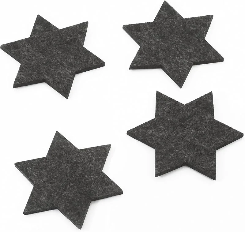 Besuche den Oblique Unique-Store Oblique-Unique® Filzuntersetzer Sterne 4er Pack für Tisch und Deko - Weihnachten (Dunkelgrau) — Advent und Tisch