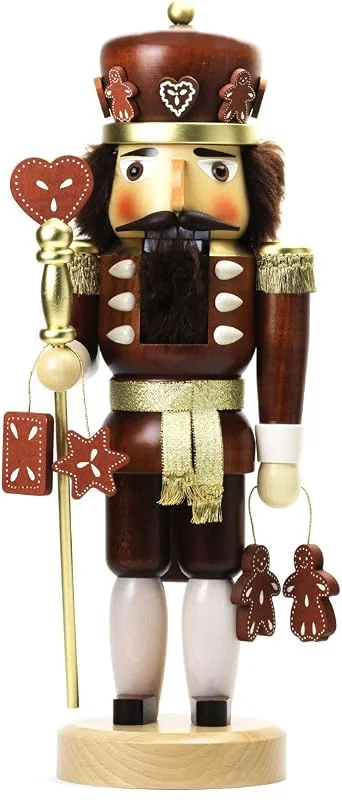 Marke: Christian Ulbricht Nutcrackers Nussknacker Lebkuchenkönig natur - 37, 5cm - Original Erzgebirge - Christian Ulbricht — Weihnachtsdeko