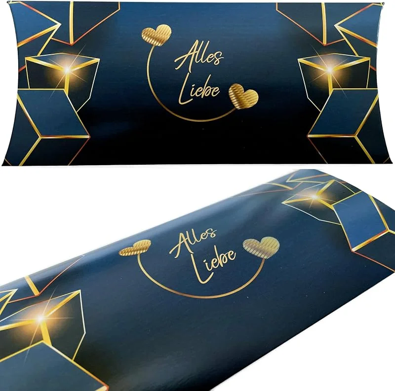 Marke: Laurea Verde 5er set Geschenkverpackung Geldgeschenk Hochzeit Geschenkidee Geburtstag Kissenbox groß 24x3, 2x11, 7cm "Alles Liebe" Geldgeschenk, Nix-Geschenk