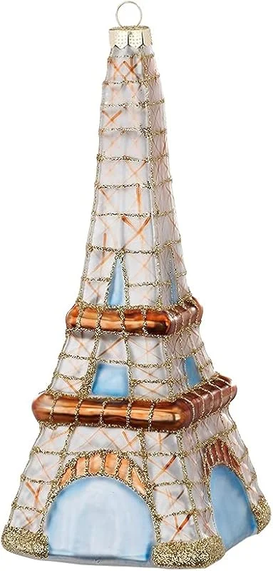 Marke: MAGIC MAGIC Christbaumschmuck Weihnachtskugeln Figuren Glas mundgeblasen Weihnachtskugeln Weihnachtsschmuck Baumkugeln Baumschmuck, Eiffelturm, Glas, 14.5 cm, Figürlicher Glasschmuck — Weihnachtsdeko