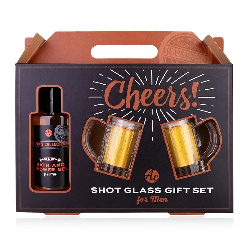 Besuche den accentra-Store Accentra Duschgel Men's Collection, Geschenkset mit Bierkrug-Schnapsgläsern — Hautpflege
