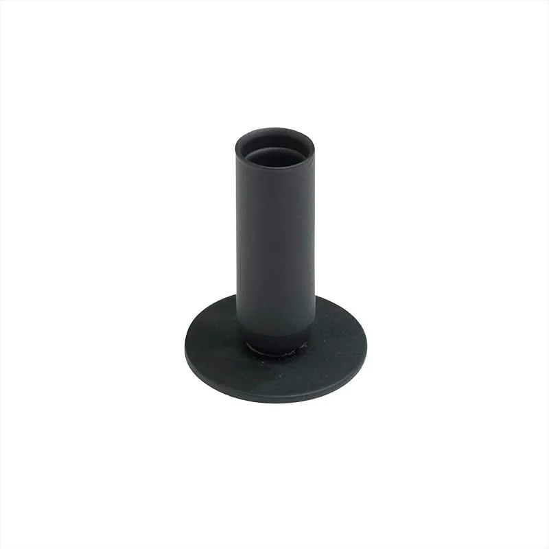 Besuche den NKlaus-Store NKlaus Kerzenhalter, Schwarz, 8cm hoch, für Tafelkerzen bis Ø 2cm — Kerzenlicht Abendessen