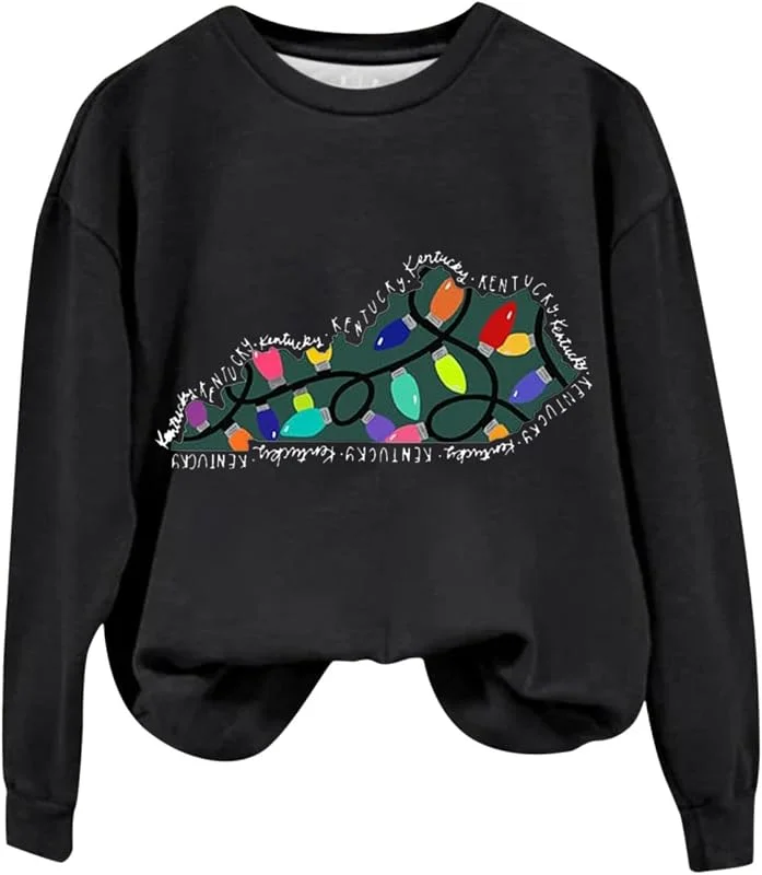 Marke: Generisch Generisch Lässiges weihnachtliches bedrucktes Sweatshirt für Damen, Weihnachtskleidung, Sweatshirt — Weihnachtsmode