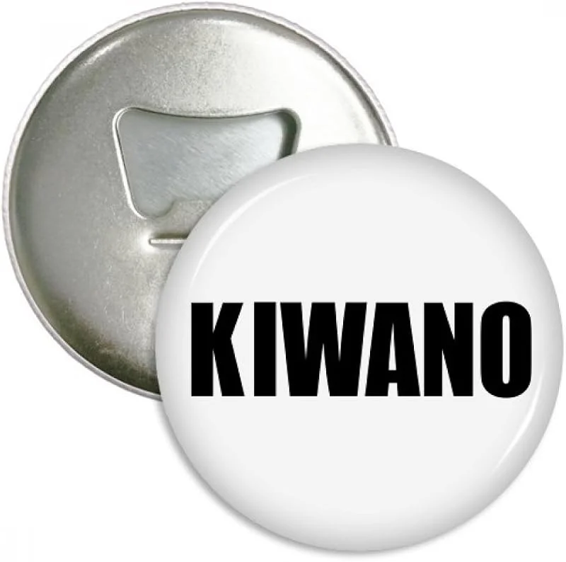 Marke: DIYthinker DIYthinker Kiwano Frucht-Name Foods Runde Flaschenöffner Kühlschrankmagnet-Abzeichen-Knopf-3pcs Geschenk Silber — Wein und Festtafel