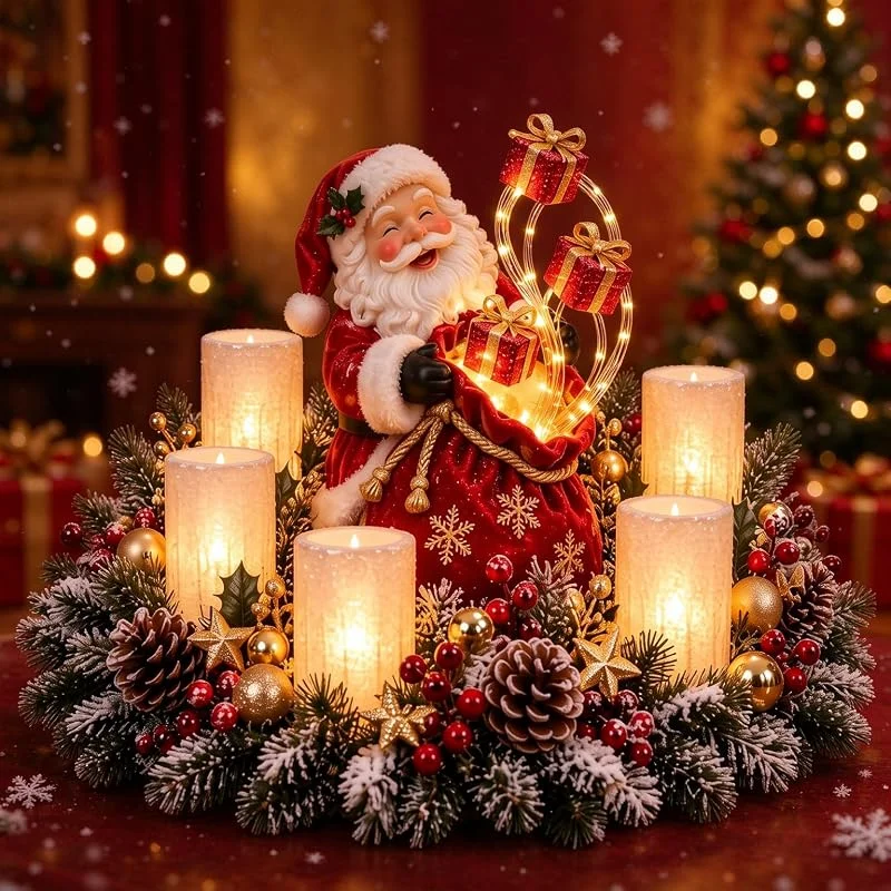 Marke: FILWY Weihnachtsdeko Weihnachtsmann Beleuchtetn Tischdeko Weihnachtsbeleuchtung — Advent und Tisch