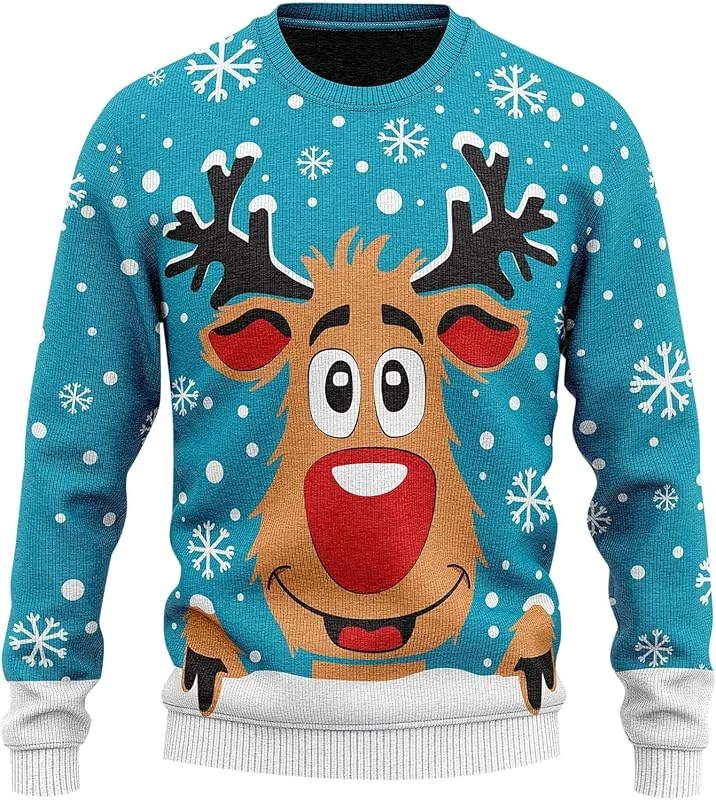 Marke: pvucpot pvucpot Ugly Christmas Sweater Unisex – LED Pullover Weihnachten, Hässliwee Weihnachtspullover, Pärween Lustig Pullover, Familie Xmas Set, Weihnachtspulli Damen & Herren Geschenk — Weihnachtsmode