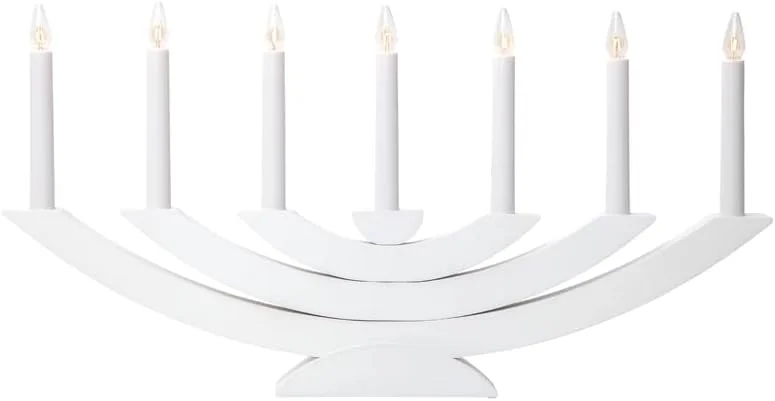 Marke: Schwibbo Holz-Leuchter Navida, groß, weiß — Weihnachtsdeko