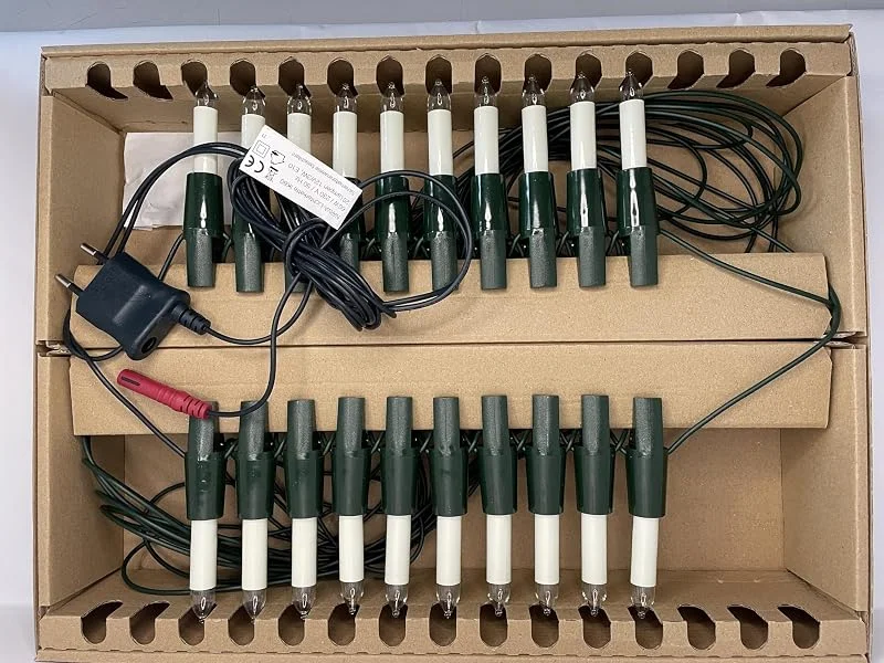 Marke: Lichtfuchs GmbH Lichtfuchs Narva Lichterkette mit 20 Minischaftkerzen für den Innenbereich IP20 — Advent und Tisch