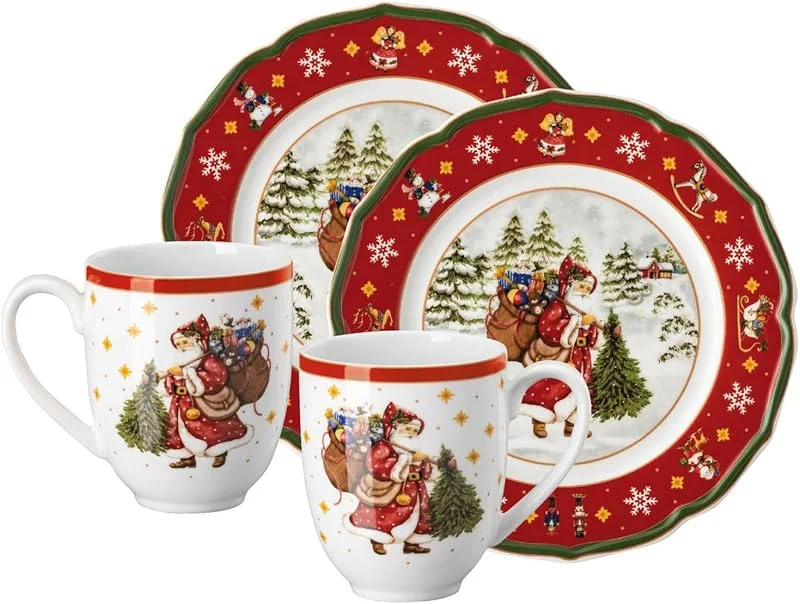 Besuche den Hutschenreuther-Store Hutschenreuther Happy Wintertime Red Set 4tlg — Advent und Tisch