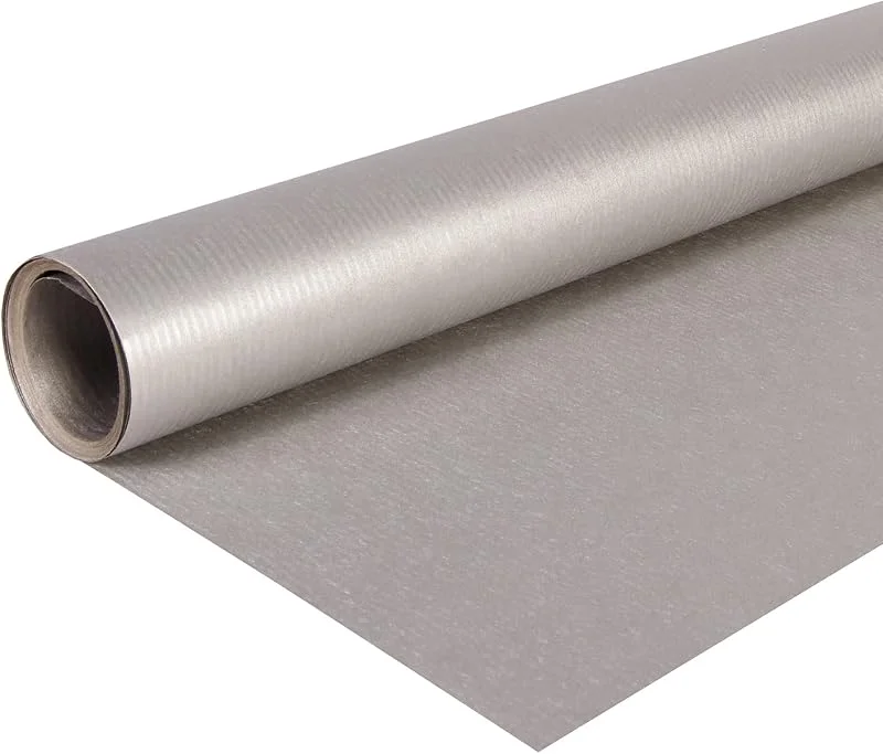 Besuche den Clairefontaine-Store Clairefontaine 95776C - Rolle Kraftpapier, 3 x 0, 70 m, 60 g, ideal für Ihre Bastelprojekte und DIY, Silber, 1 Rolle — Geschenkverpackung