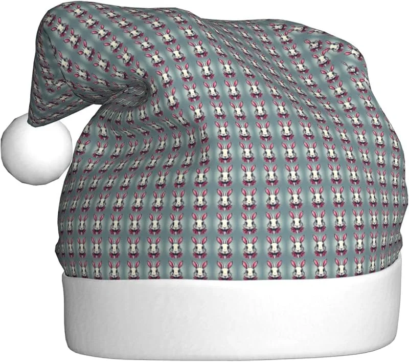Marke: Tamiger Weihnachtsmützen mit Hasen-Aufdruck, saisonal, festlich — Weihnachtsmode