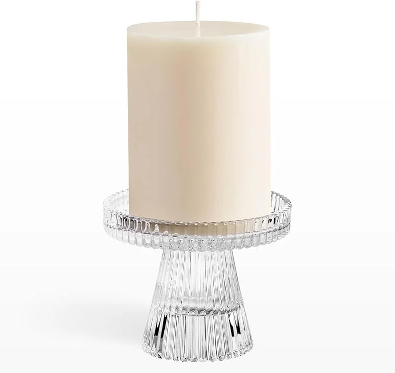 Marke: Torre & Tagus Torre & Tagus Wendbarer Kerzenhalter aus Glas für Säulen und Teelichter — Kerzenlicht Abendessen