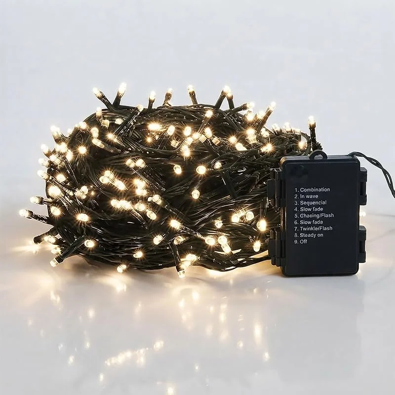 Besuche den Spetebo-Store LED Lichterkette warm weiß mit Dual Timer - 120 LED, 9 m - Weihnachts Beleuchtung für den Innen- und Außenbereich - Advent Winter Garten Deko mit Zeitschaltuhr für Morgens, Abends — Weihnachtsbeleuchtung