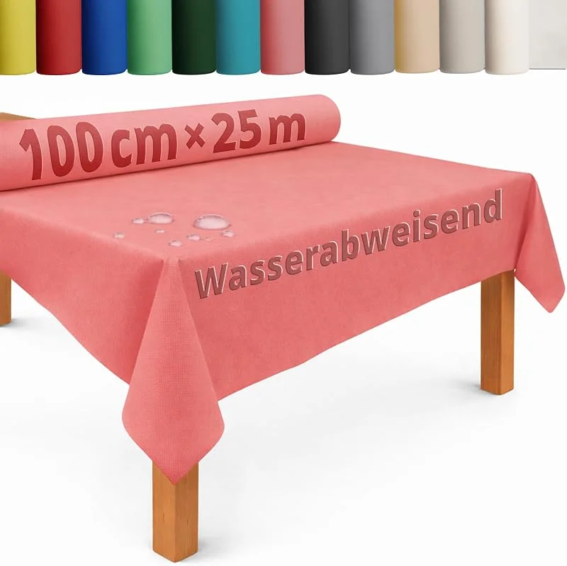 Besuche den DecoHomeTextil Heimtextilmanufaktur-Store DecoHomeTextil Tischdecke Vliesstoff Rolle 1 x 25 m Altrosa — Küche & Haushalt